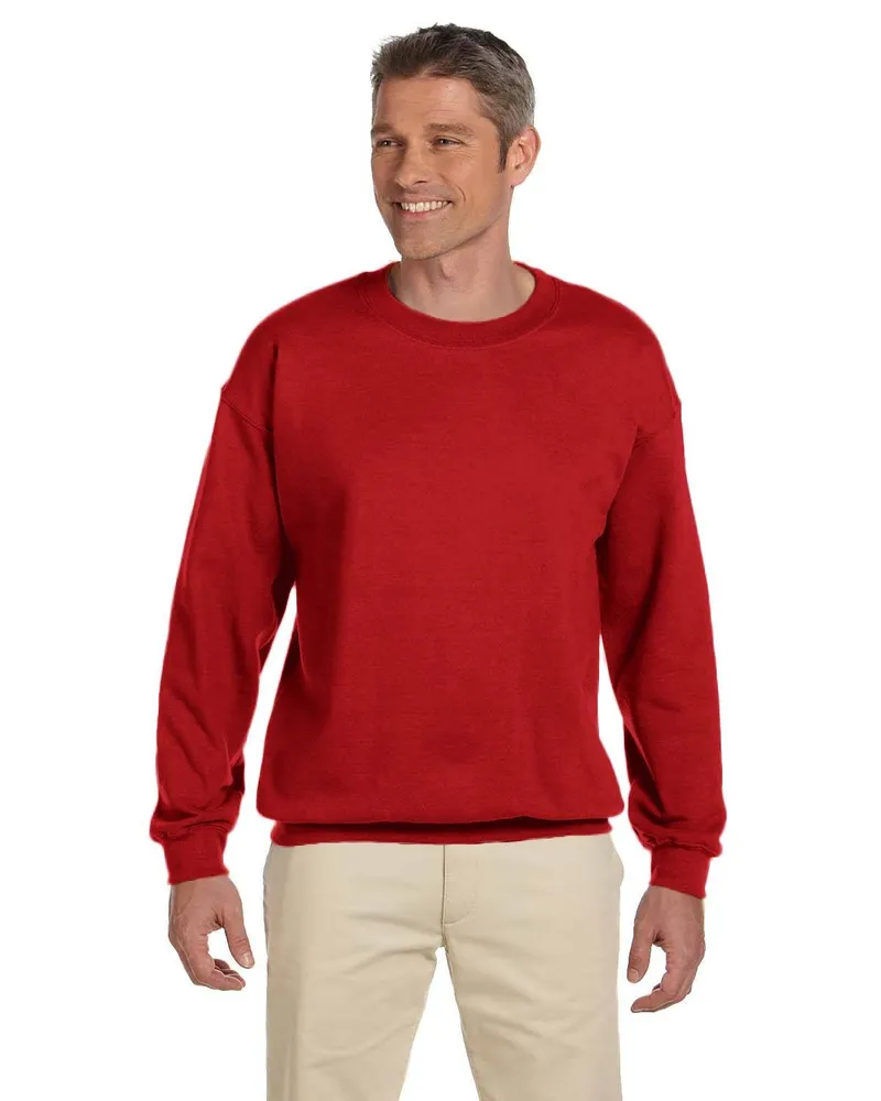 Gildan Adult Heavy Blend 50/50 Fleece Crew G180 in Red