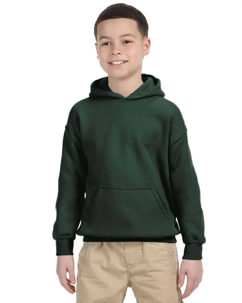 Gildan Youth Hoodie G185B in Forest Green