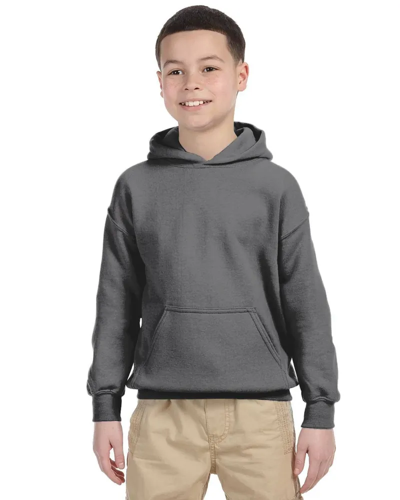 Gildan Youth Hoodie G185B in Dark Heather