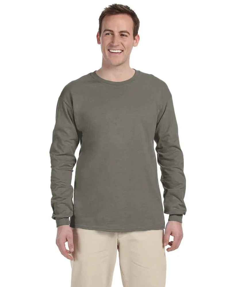 Gildan Adult Ultra Cotton Long Sleeve T-Shirt G240 in Charcoal